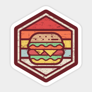 Retro Badge Burger Sticker